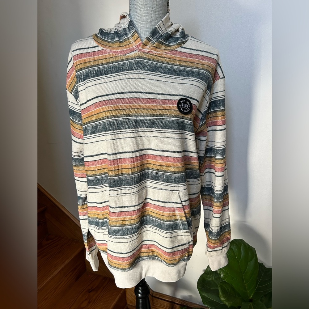 Billabong Ron Jon’s Surfshop Striped Hoodie with Patch